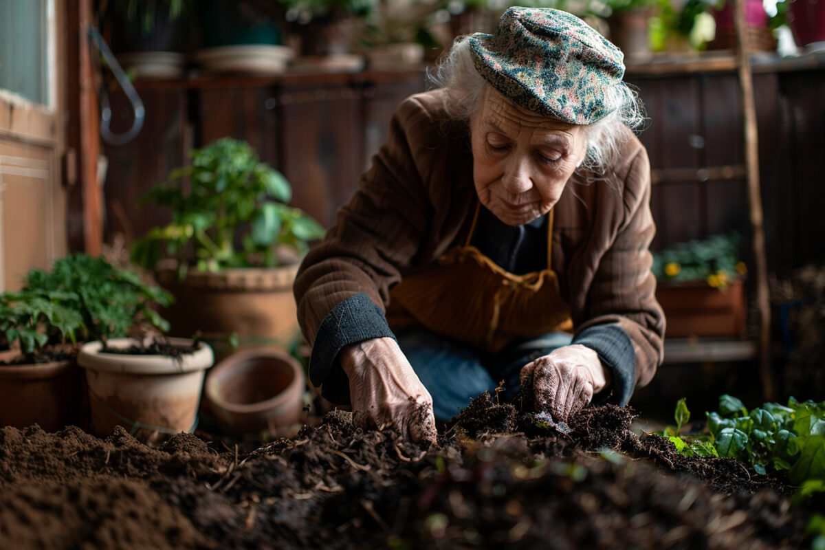 Comment grand-mère conservait-elle l'humidité du sol avec des matériaux organiques ?
