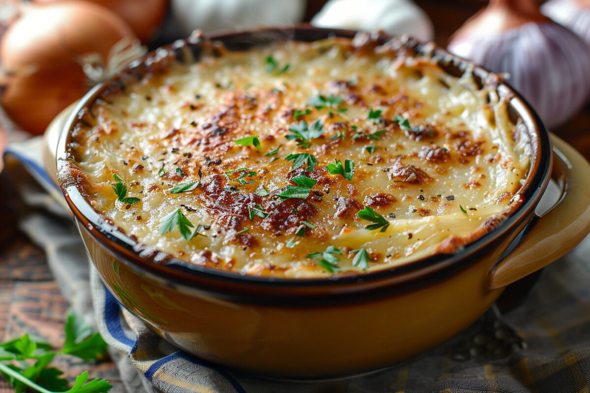 Quel est le secret d'une soupe à l'oignon gratinée ?