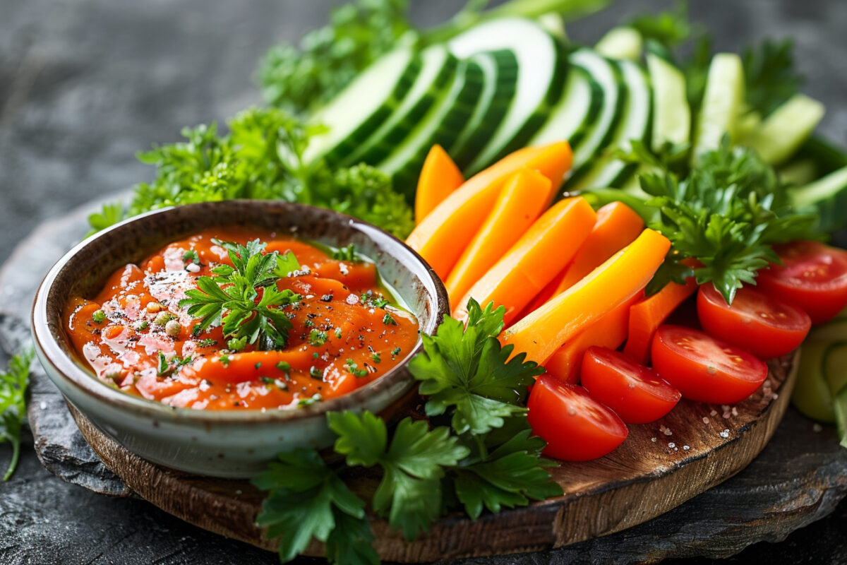 Quelle est la technique pour des crudités et leur sauce maison ?