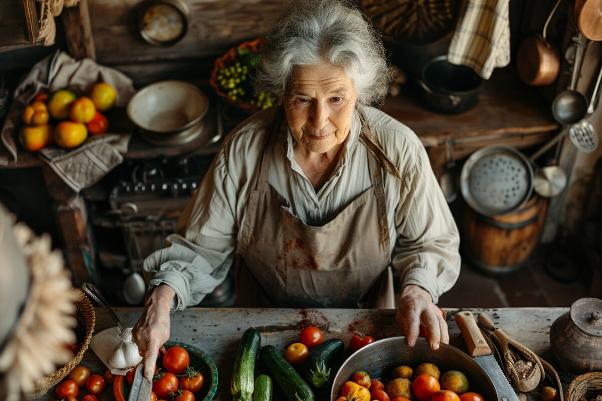 La méthode traditionnelle de grand-mère pour des légumes anciens au goût authentique