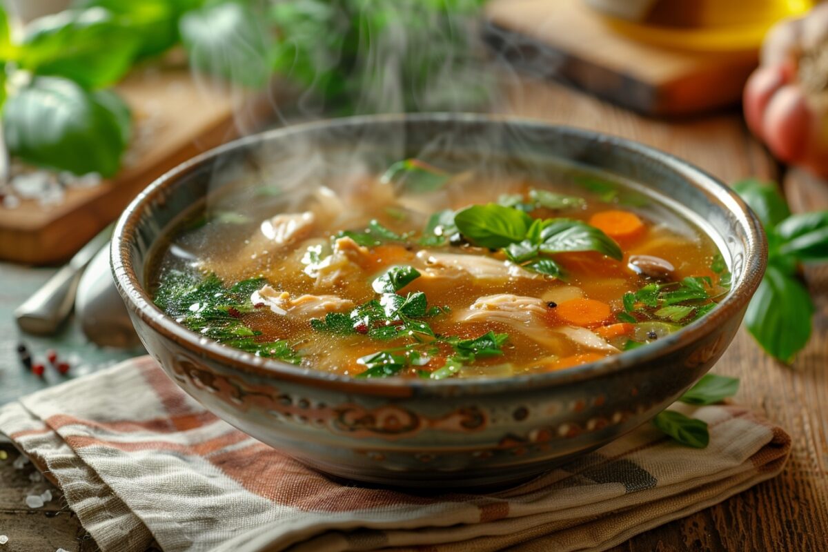 Le petit plus de grand-mère pour un bouillon de poulet riche en goût