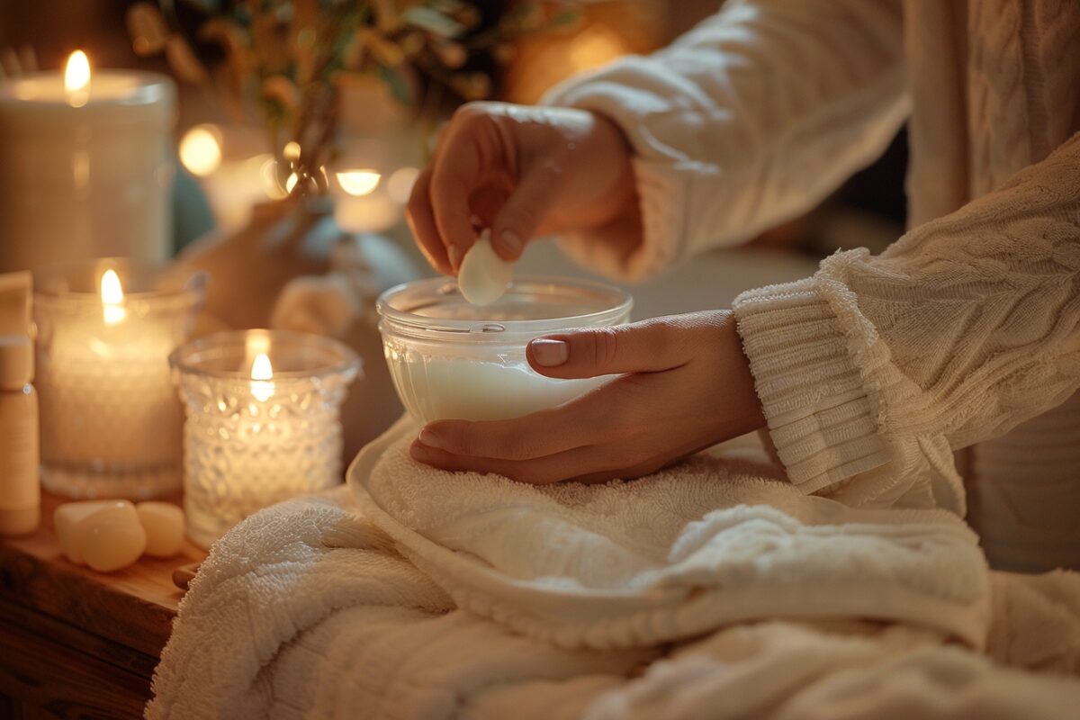 Le soin revitalisant pour le corps de grand-mère après la douche
